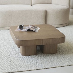 Eleonora Salontafel 'Harmonie' Eiken, 80 x 80cm, kleur Bruin