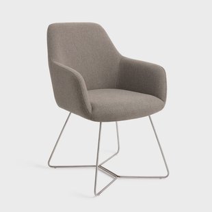 Jesper Home Eetkamerstoel 'Hiroo' Beehive Steel, kleur Foggy Fusion