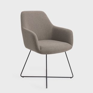 Jesper Home Eetkamerstoel 'Hiroo' Cross Black, kleur Foggy Fusion