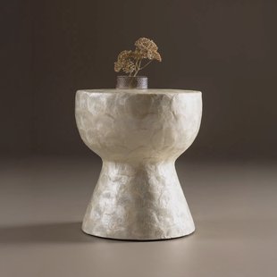 Nohr Ronde Bijzettafel 'Leeann' Capiz, 40cm