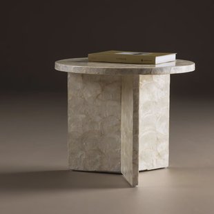 Nohr Ronde Salontafel 'Allyssa' Capiz, 40cm