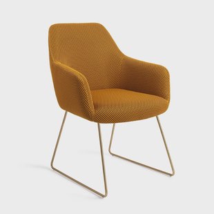 Jesper Home Eetkamerstoel 'Hiroo' Slide Gold, Groovy Garam