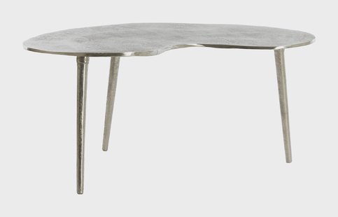 Light & Living Organische Bijzettafel 'Linos' 80 x 60cm, kleur Nikkel