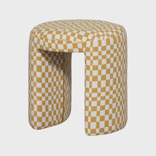 WOOOD Krukje 'Charlie' Geweven, kleur Geel