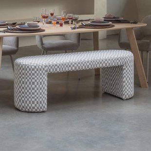 WOOOD Eetkamerbank 'Jacob' Geweven, 130cm, kleur Zand