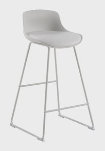 Bendt Barkruk 'Pelle' Kunststof, kleur Wit (zithoogte 76cm)