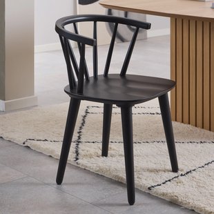 Bendt Eetkamerstoel 'Chez' Rubberhout, kleur Zwart