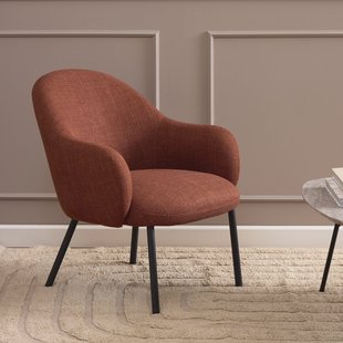 Bendt Fauteuil 'Jacquilyn' Structuurstof, kleur Terracotta