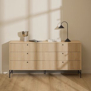 Bendt Ladekast 'Davon' Eikenlook 158cm, Met 6 laden