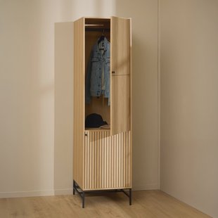 Bendt Smalle Kledingkast 'Davon' Eikenlook, 200 x 51cm