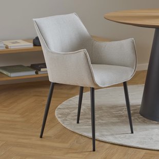 Bendt Eetkamerstoel 'Jestin' Structuurstof, kleur Beige