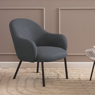 Bendt Fauteuil 'Jacquilyn' Structuurstof, kleur Donkergrijs