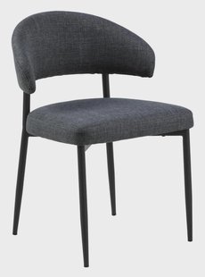 Bendt Eetkamerstoel 'Britney' Structuurstof, kleur Donkergrijs