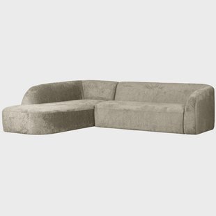 WOOOD Hoekbank 'Sloping' Links, Structure Velvet, kleur Wheatfield