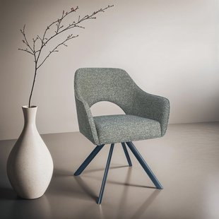 Livingfurn Draaibare Eetkamerstoel 'Helen' kleur Groen