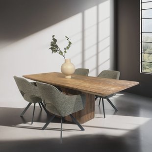 Livingfurn Eettafel 'Lausanne' Teakhout, 230 x 110cm