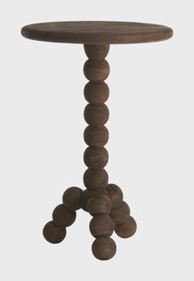 Light & Living Ronde Bijzettafel 'Veglio' Mangohout, kleur Donkerbruin