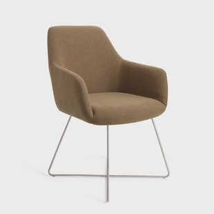 Jesper Home Eetkamerstoel 'Hiroo' Cross Steel, kleur Willow