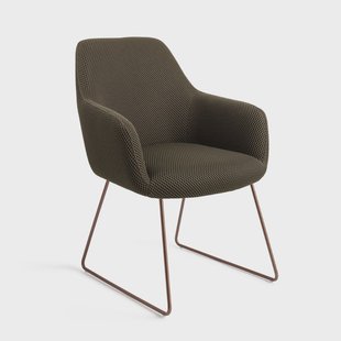 Jesper Home Eetkamerstoel 'Hiroo' Slide Rose, kleur Jungle Jewel