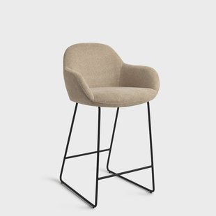 Jesper Home Barkruk 'Kushi' Slide Black, kleur Desert Dunes (zithoogte 67cm)