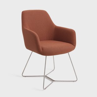 Jesper Home Eetkamerstoel 'Hiroo' Beehive Steel, kleur Hearth Harmony