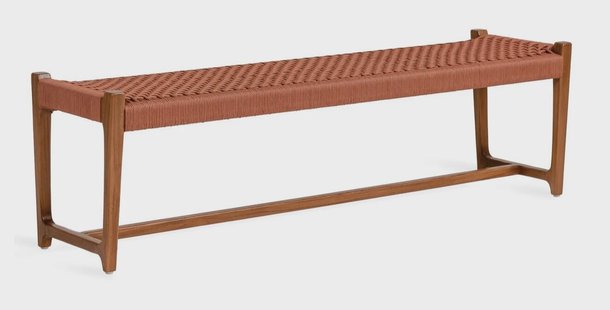 Jesper Home Bankje 'Kuwana' Amber Teakhout, 160cm, kleur Cinnamon