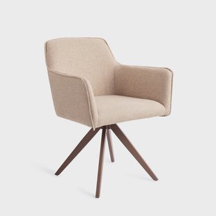 Jesper Home Eetkamerstoel 'Hofu' Draaibaar, Turn Brown, kleur Wild Walnut