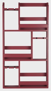 Dutchbone Wijnrek 'Myron' 120 x 80cm, kleur Rood