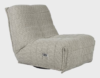 Dutchbone Verstelbare Fauteuil 'Hamilton' Chenille, kleur Cappuccino