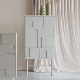 ZILT Opbergkast 'Hernandez' 140 x 70cm, kleur Beige