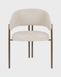 Dutchbone Eetkamerstoel 'Naida' Bouclé, kleur Beige