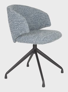 ZILT Draaibare Eetkamerstoel 'Mikea' Draaibaar, kleur Blauw