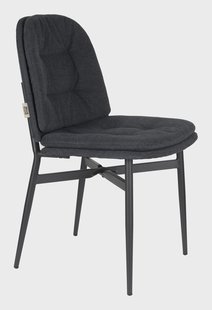 Dutchbone Eetkamerstoel 'Jade' kleur Donkerblauw