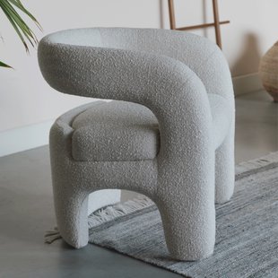 ZILT Fauteuil 'Genia' Bouclé, kleur Off White