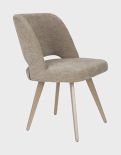 ZILT Eetkamerstoel 'Nohemi' Chenille, kleur Bruin