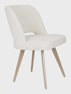 ZILT Eetkamerstoel 'Tanesha' Chenille, kleur Wit