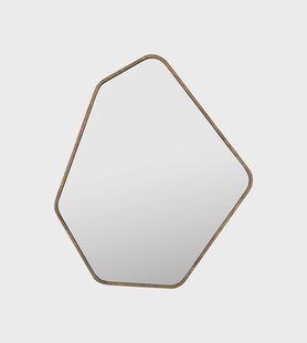 Dutchbone Organische Spiegel 'Bryn' Rubberhout, 50 x 42cm