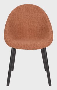 Dutchbone Eetkamerstoel 'Fenna' Bouclé, kleur Terra