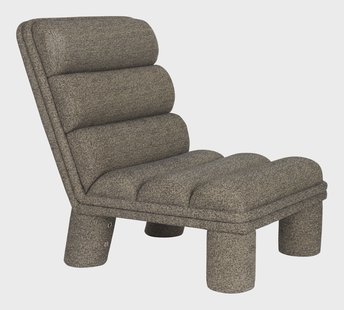 Dutchbone Fauteuil 'Fern' Bouclé, kleur Grijs