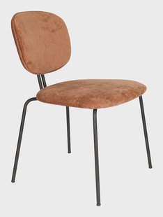 ZILT Eetkamerstoel 'Latisha' Chenille, kleur Terra