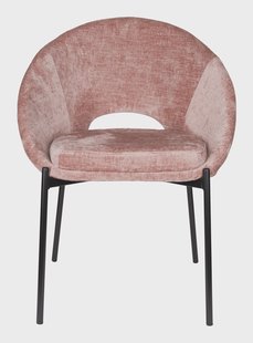 ZILT Eetkamerstoel 'Danon' Chenille, kleur Oud Roze