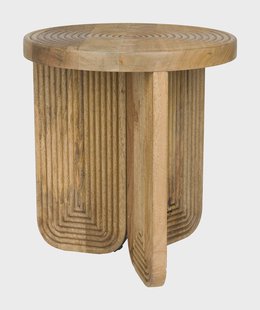 ZILT Ronde Bijzettafel 'Kang' Mangohout, 40cm