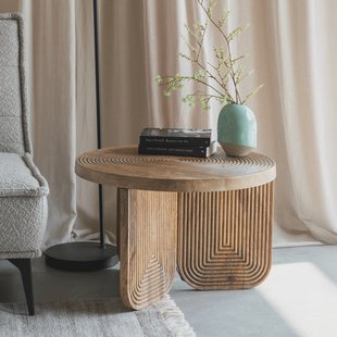 ZILT Ronde Salontafel 'Kang' Mangohout, 60cm