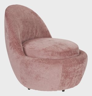 ZILT Fauteuil 'Jenee' Chenille, kleur Roze