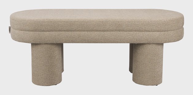 Dutchbone Bankje 'Fern' Bouclé, kleur Beige