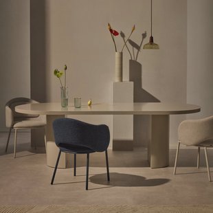 Kave Home Ovale Eettafel 'Nealy' 240 x 100cm, kleur Ecru