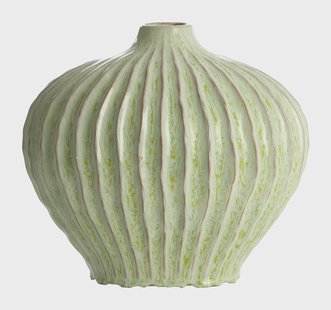 Light & Living Vaas 'Lorito' Keramiek, 30cm, kleur Mintgroen