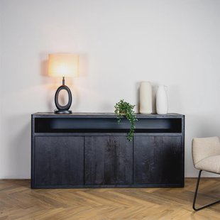 Tower Living Dressoir 'Tenna' Mangohout, 180cm, kleur Zwart