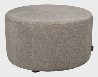 Dutchbone Poef 'Rocca' Geweven stof, kleur Cappuccino
