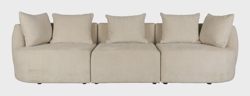 Dutchbone 4,5-zits Bank 'Rocca' Geweven stof, kleur Latte